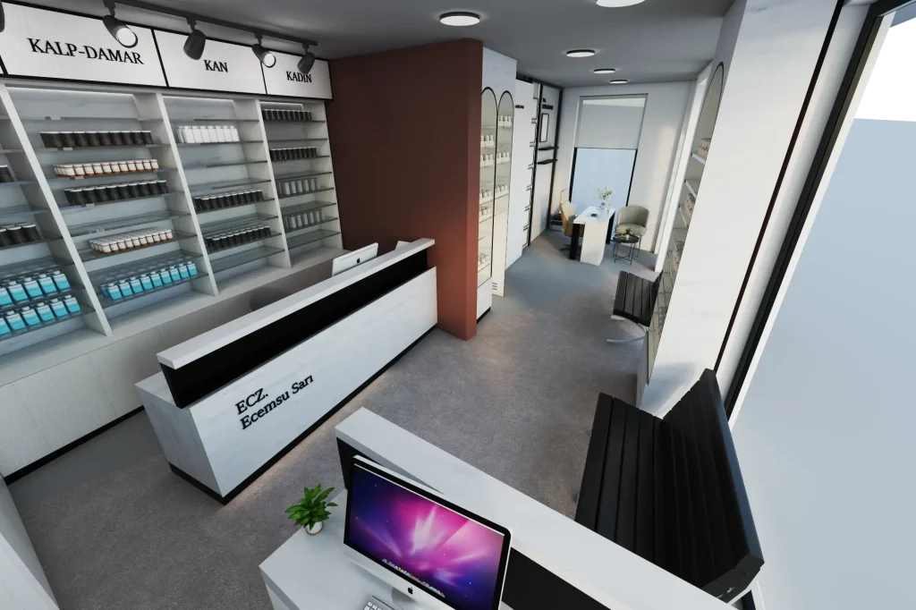 SARI ECZANESİ – İÇ MİMARİ ÇALIŞMALARI